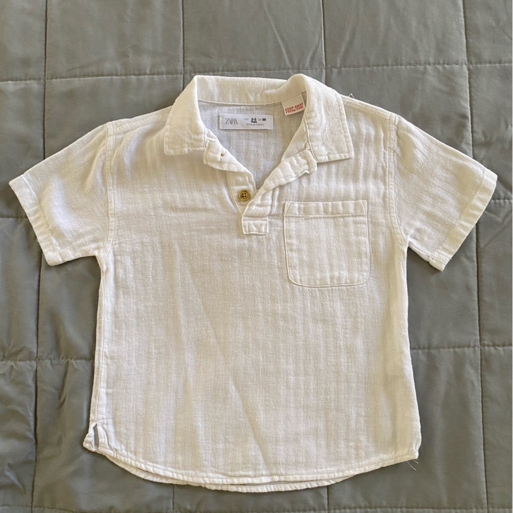 White cotton button up